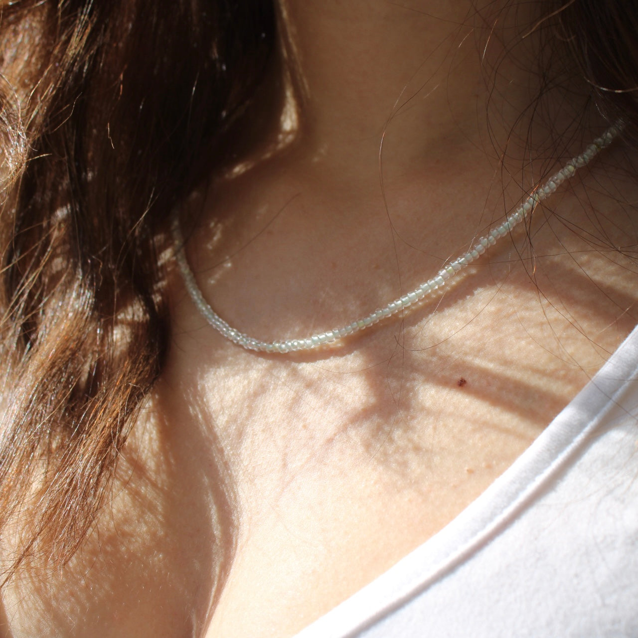 Czech Glow-in-the-Dark Bead Necklace