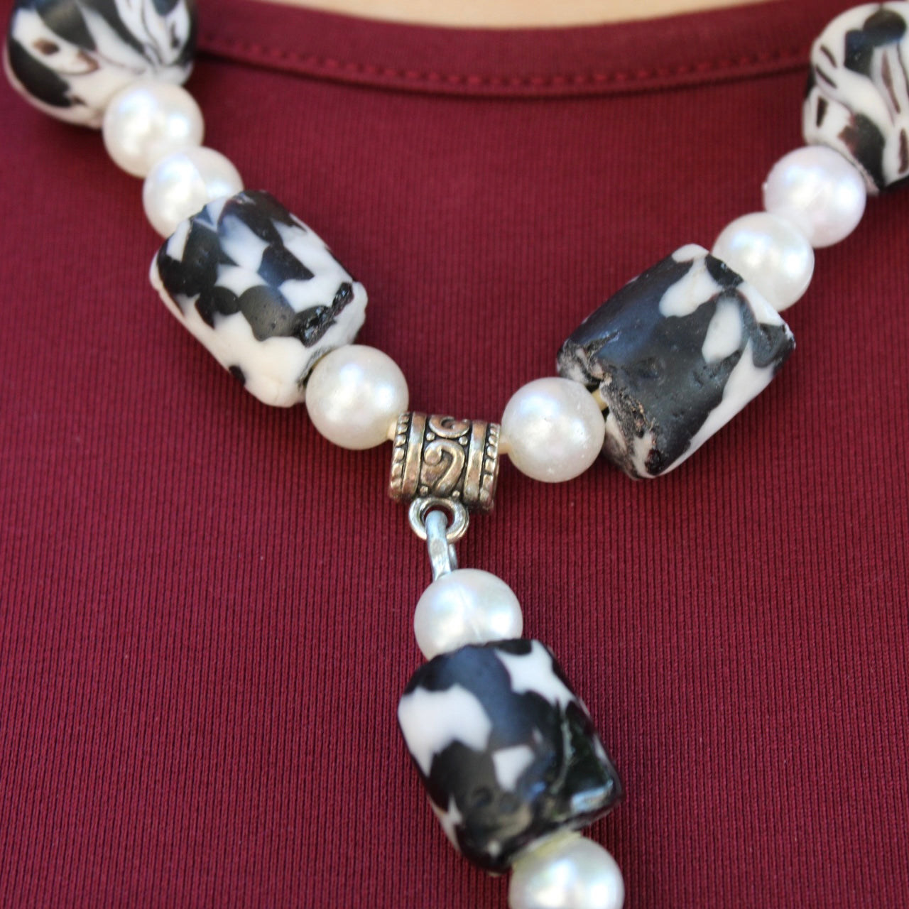 Swarovski Crystal & Seashell Statement Necklace
