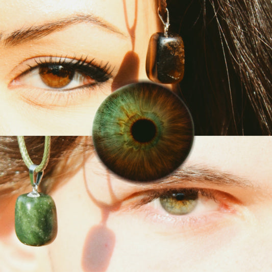 Natural Stone Duo Pendant Necklaces
