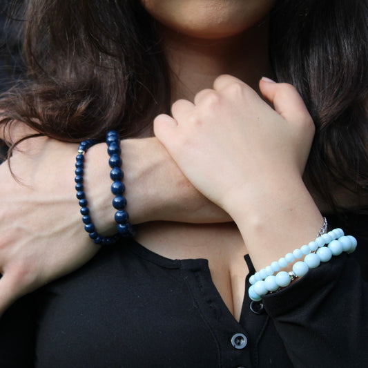 Pair of Ceramic Beaded Stretch Bracelets