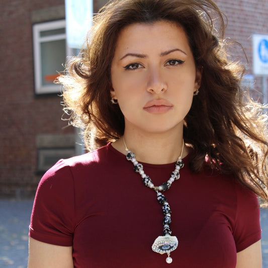 Swarovski Crystal & Seashell Statement Necklace