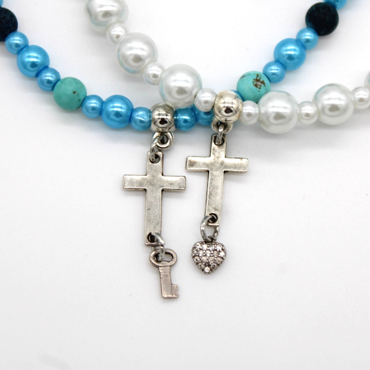 Couple’s Matching Cross Necklaces – Exclusive One-of-a-Kind Set